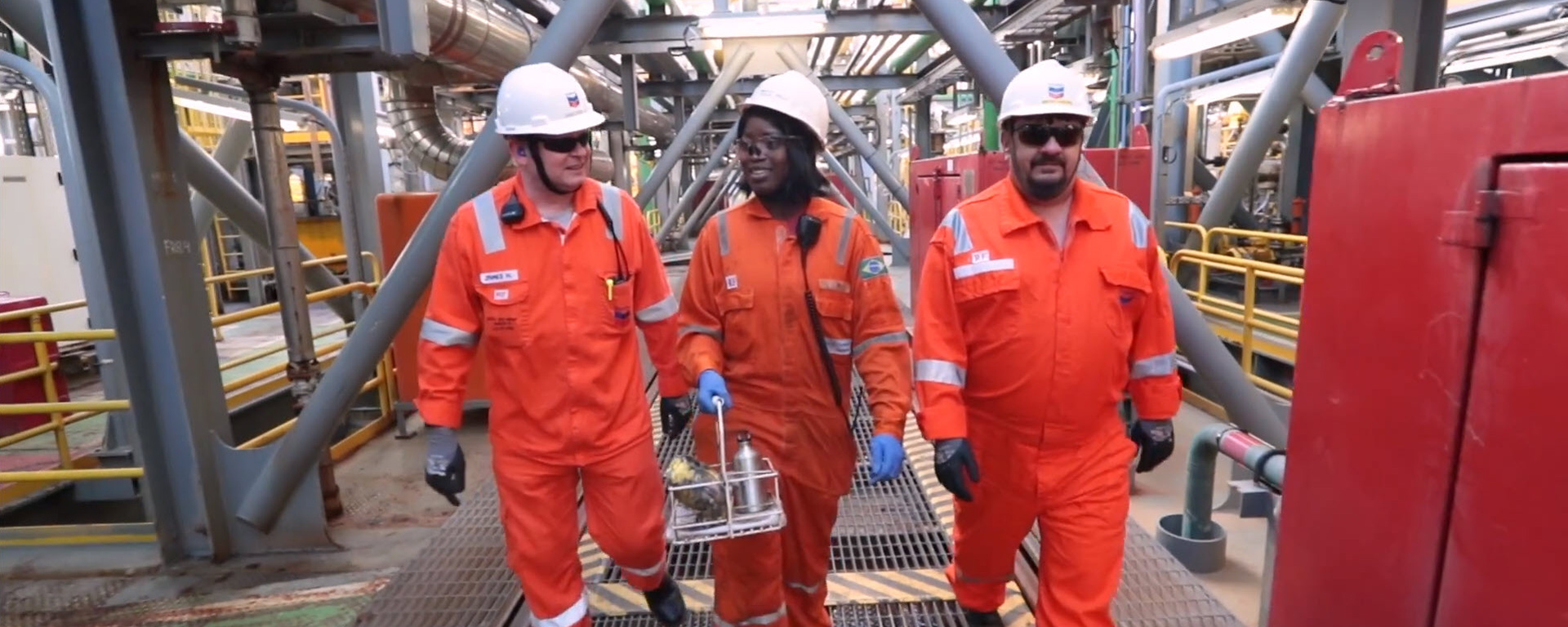 Chevron workers