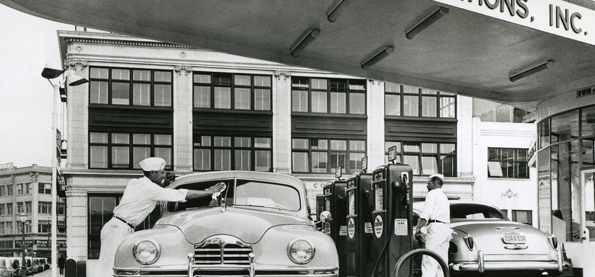 vintage service station