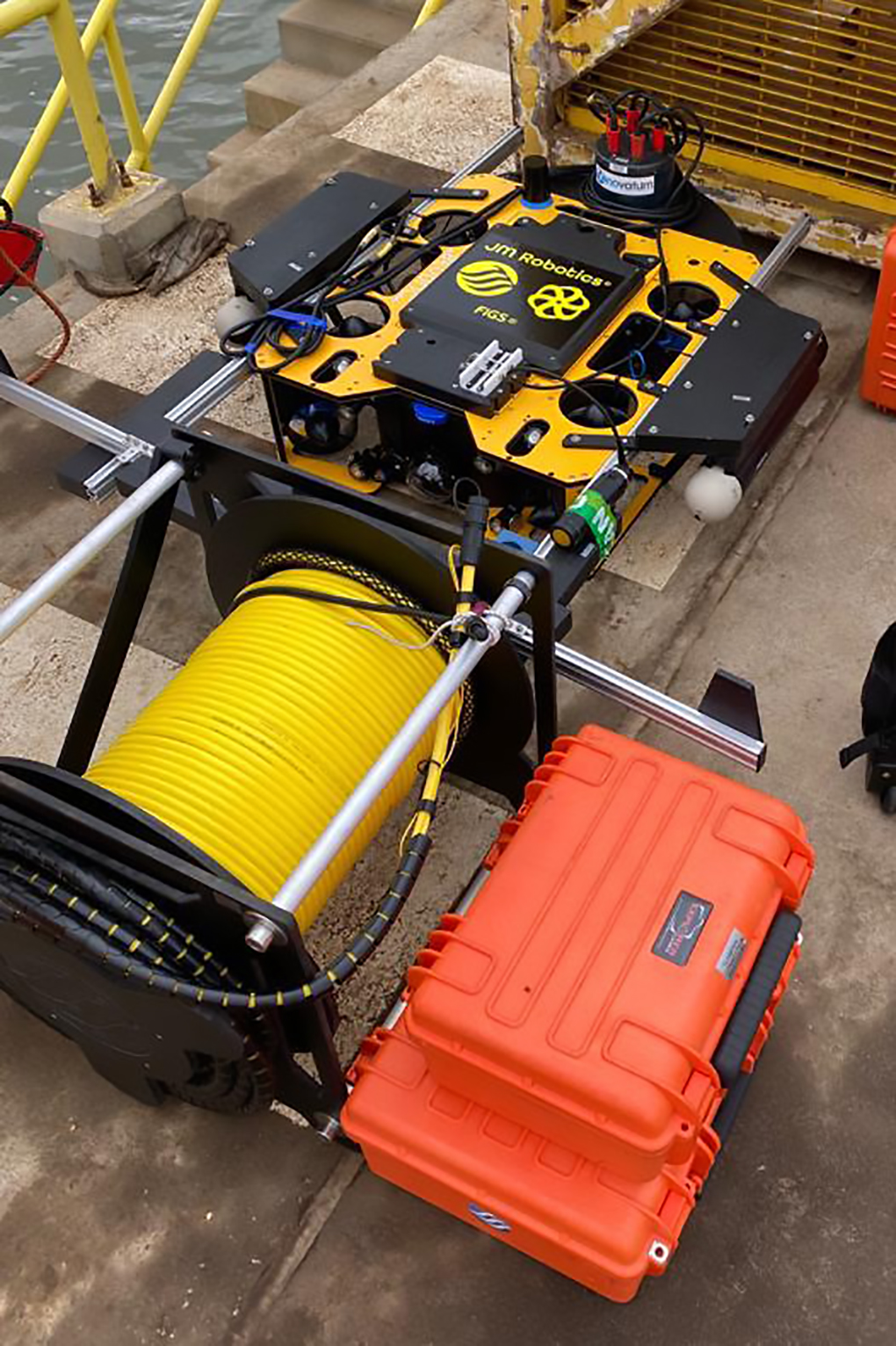 Mini ROV equipped with dual FiGS sensors for pipeline survey in Southern Africa.