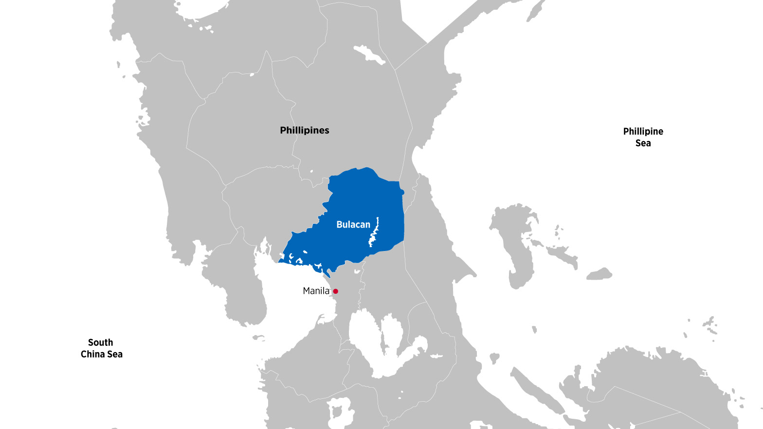 Map of Bulacan, the Philippines.